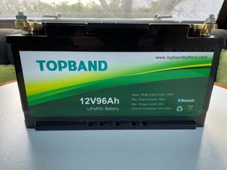 Topband lithium batteri 96 Ah med Heat