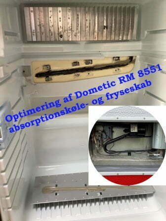 Optimering af Dometic RM 8551 absorptionskøle- og fryseskab
